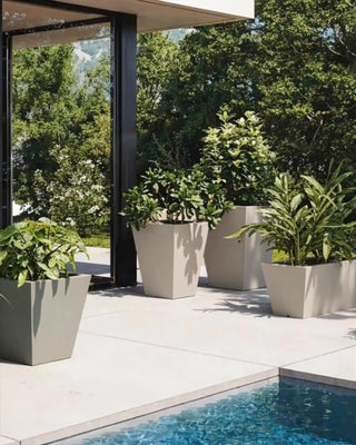 Vondom Cono Cuadrado Alto Planter vase in polyethylene