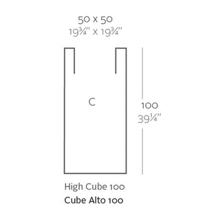 Vondom Cubo Alto vase 50x50 h.100 cm by Studio Vondom - Buy now on ShopDecor - Discover the best products by VONDOM design