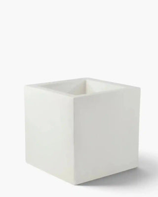 Vondom Cubo Planter LED vase in Ice White 2101 polyethylene