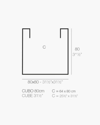 Vondom Cubo Planter LED vase in Ice White 2101 polyethylene