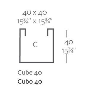 Vondom Cubo vase 40x40 h. 40 cm. by Studio Vondom - Buy now on ShopDecor - Discover the best products by VONDOM design