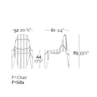 Vondom F3 two-tone chair white/black by Fabio Novembre - Buy now on ShopDecor - Discover the best products by VONDOM design