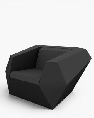 Vondom Faz lounge chair in polyethylene with upholstered cushions
