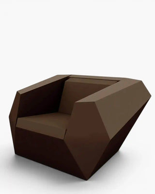 Vondom Faz lounge chair in polyethylene with upholstered cushions
