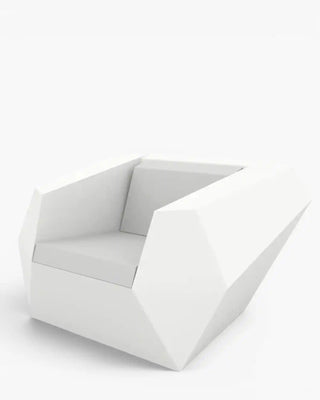Vondom Faz lounge chair in polyethylene with upholstered cushions