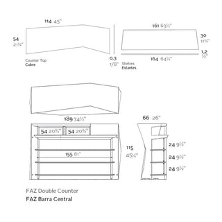 Vondom Faz Barra bar counter central element white - Buy now on ShopDecor - Discover the best products by VONDOM design