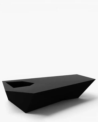 Vondom Faz bench with vase in polyethylene