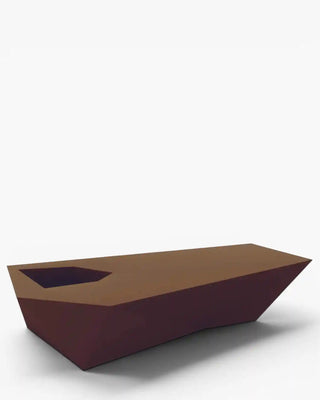 Vondom Faz bench with vase in polyethylene