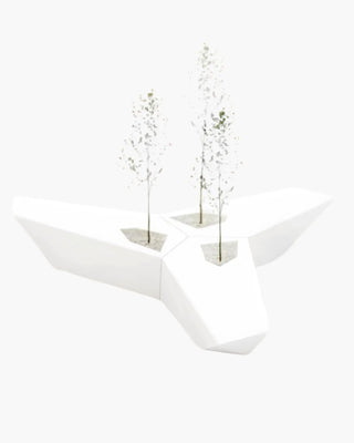 Vondom Faz bench with vase in polyethylene