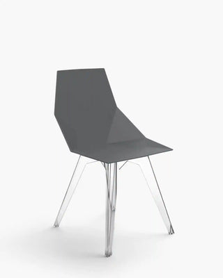 Vondom Faz chair with polypropylene shell and transparent polycarbonate legs