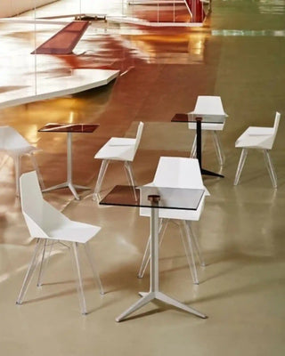 Vondom Faz chair with polypropylene shell and transparent polycarbonate legs