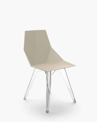 Vondom Faz chair with polypropylene shell and transparent polycarbonate legs