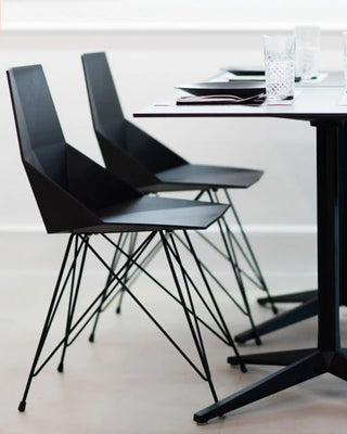 Vondom Faz chair with powder-coated metal legs and seat in polypropylene