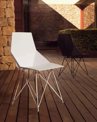 Vondom Faz chair with powder-coated metal legs and seat in polypropylene