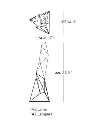 Vondom Faz LED floor lamp in Ice White 2101 polyethylene