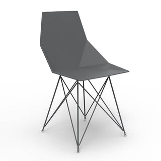 Vondom Faz chair painted metal legs by Ramón Esteve Vondom Black - Buy now on ShopDecor - Discover the best products by VONDOM design