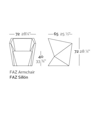 Vondom Faz Sillon small armchair in polyethylene