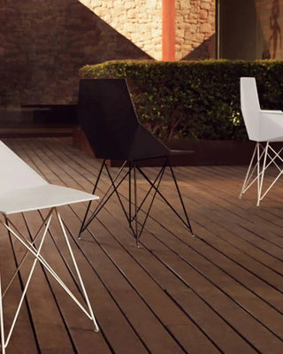 Vondom Faz armchair with powder-coated metal legs and seat in polypropylene