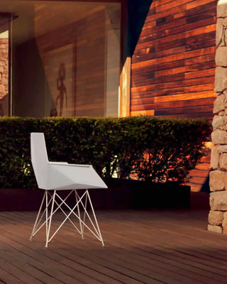 Vondom Faz armchair with powder-coated metal legs and seat in polypropylene