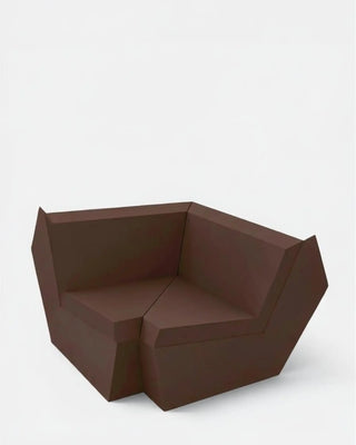 Vondom Faz sofa 90° corner module in polyethylene with upholstered cushions