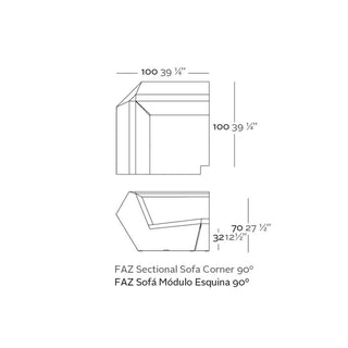 Vondom Faz sofa corner module 90° white by Ramón Esteve - Buy now on ShopDecor - Discover the best products by VONDOM design