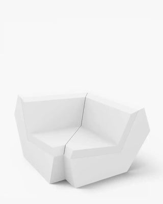 Vondom Faz sofa 90° corner module in polyethylene with upholstered cushions