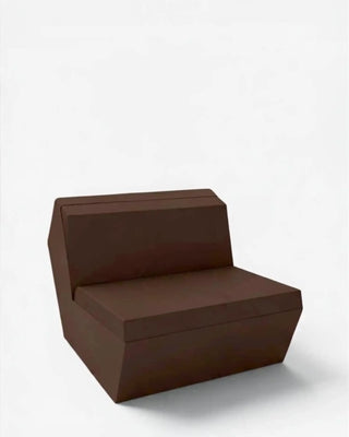 Vondom Faz sofa central armless module in polyethylene with upholstered cushions