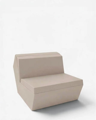 Vondom Faz sofa central armless module in polyethylene with upholstered cushions