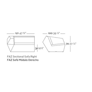 Vondom Faz sofa right-hand end module white by Ramón Esteve - Buy now on ShopDecor - Discover the best products by VONDOM design