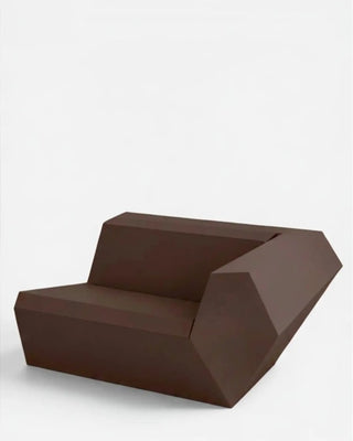 Vondom Faz sofa end module in polyethylene with upholstered cushions