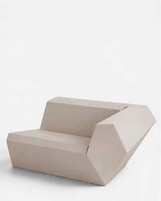 Vondom Faz sofa end module in polyethylene with upholstered cushions