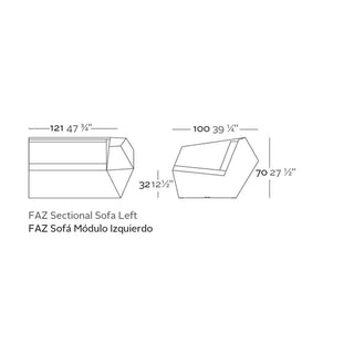 Vondom Faz sofa left-hand end module white by Ramón Esteve - Buy now on ShopDecor - Discover the best products by VONDOM design