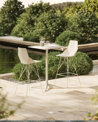 Vondom Faz stool with polypropylene seat and powder-coated metal base