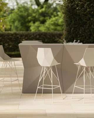 Vondom Faz stool with polypropylene shell and powder-coated metal base