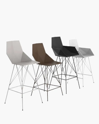 Vondom Faz stool with polypropylene shell and powder-coated metal base