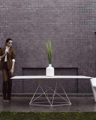 Vondom Faz table with powder-coated metal legs with HPL top