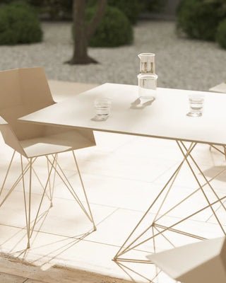 Vondom Faz table with powder-coated metal legs with HPL top