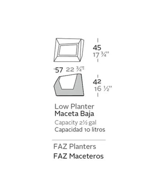 Vondom Faz Maceteros low vase in polyethylene