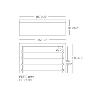 Vondom Fiesta Barra bar counter white by Archirivolto - Buy now on ShopDecor - Discover the best products by VONDOM design