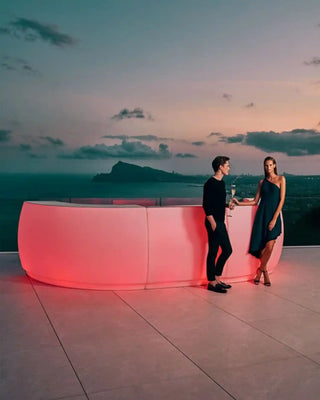 Vondom Fiesta bar LED counter 180 cm in polyethylene