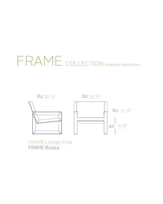 Vondom Frame lounge chair in polyethylene with upholstered cushion