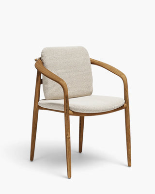 Vondom Fusta upholstered chair in teak wood
