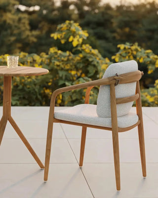 Vondom Fusta upholstered chair in teak wood