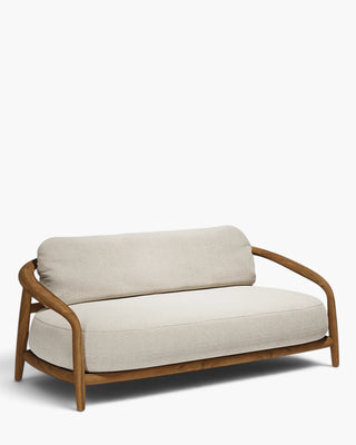 Vondom Fusta upholstered sofa in teak wood