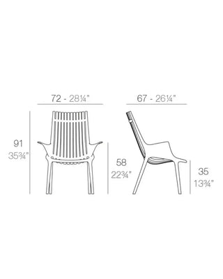 Vondom Ibiza lounge chair in polypropylene