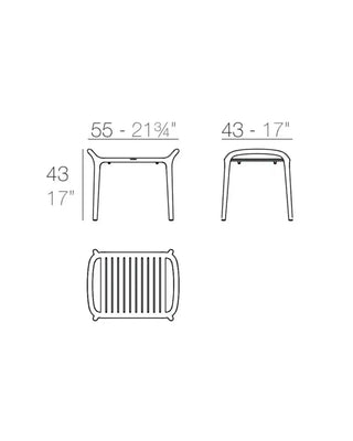 Vondom Ibiza side table / low stool in polypropylene