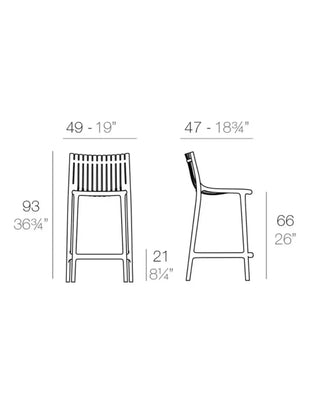Vondom Ibiza stool in polypropylene