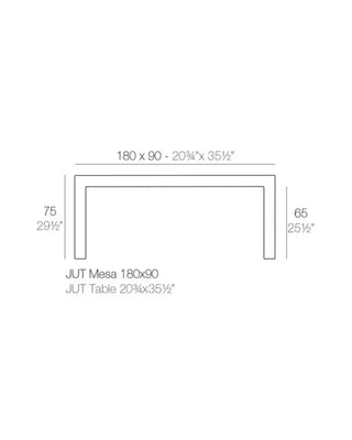 Vondom Jut table in polyethylene