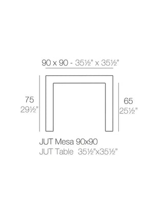 Vondom Jut table in polyethylene