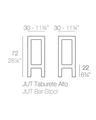 Vondom Jut Bar stool in polyethylene